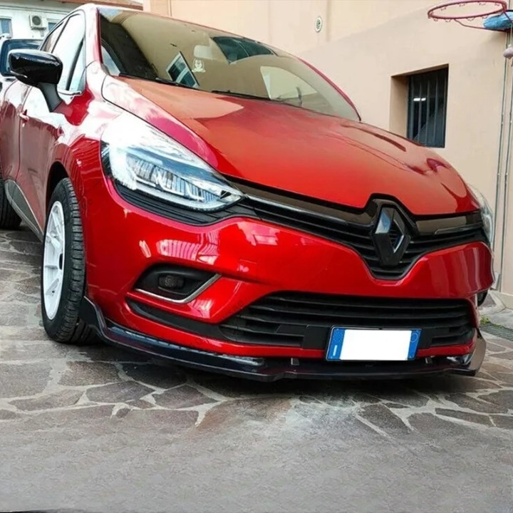 💫ART.8204 Splitter Anteriore Nero Lucido ABS per Renault Clio MK4 2012-2019 💫