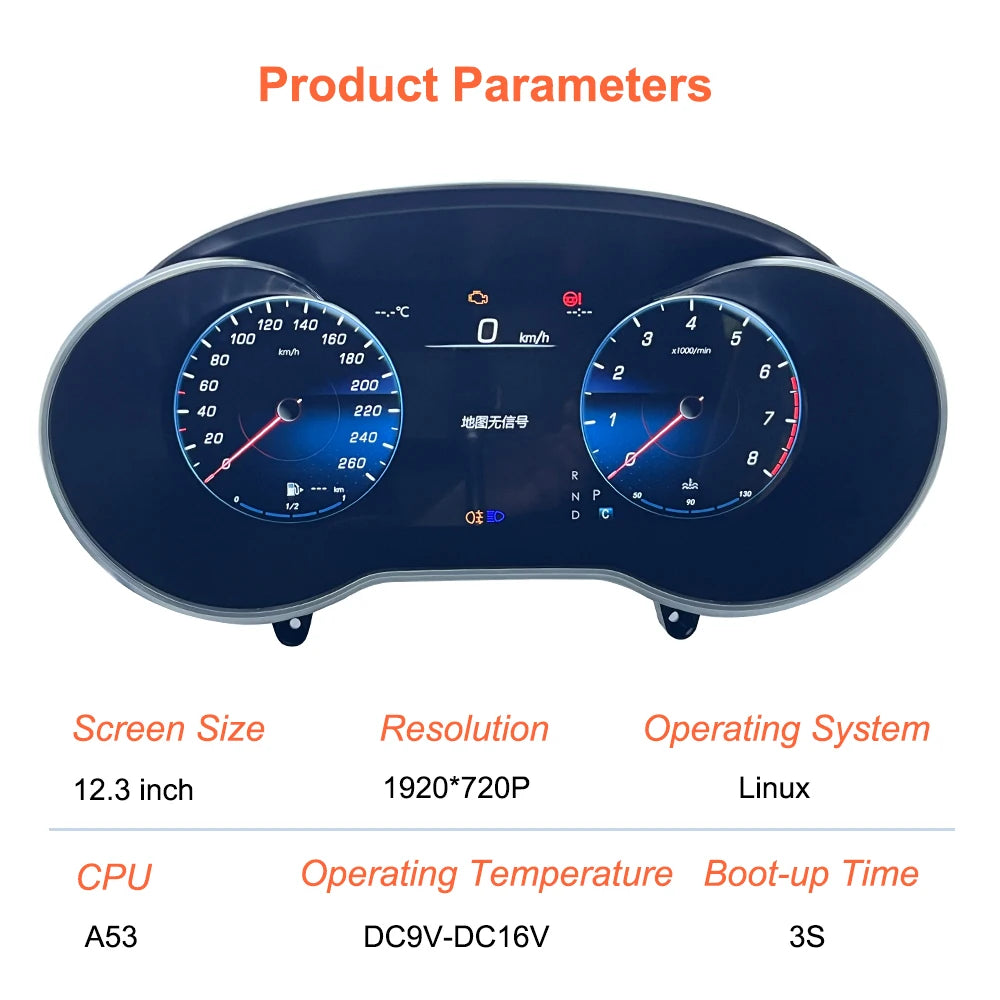 💫ART.5014 12.3" Virtual Cockpit LCD Per Mercedes Benz C/GLC 2015-2018💫