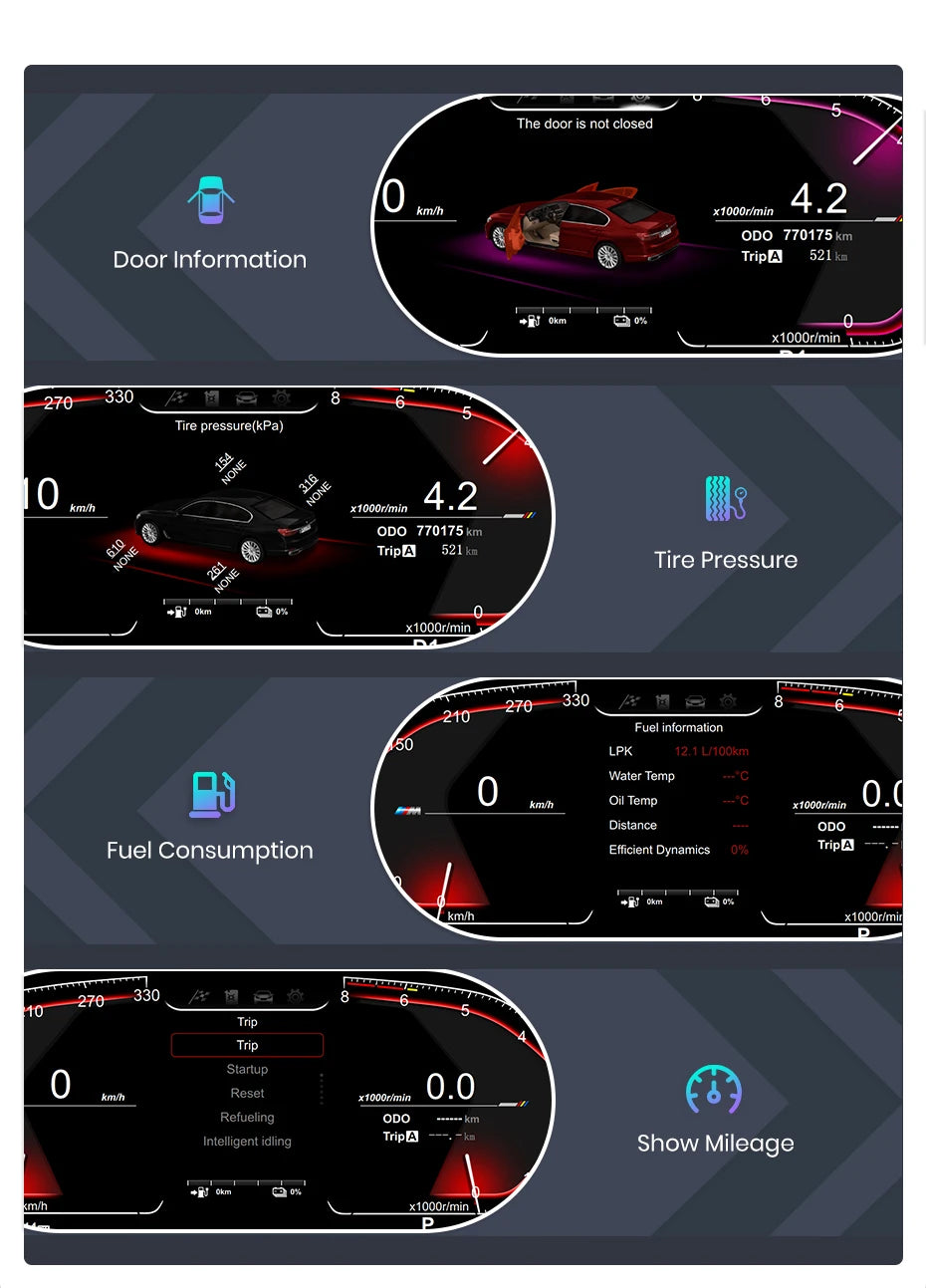 💫ART.4581 Cockpit Virtuale Digitale LCD per BMW X1 E84 2009 - 2015💫