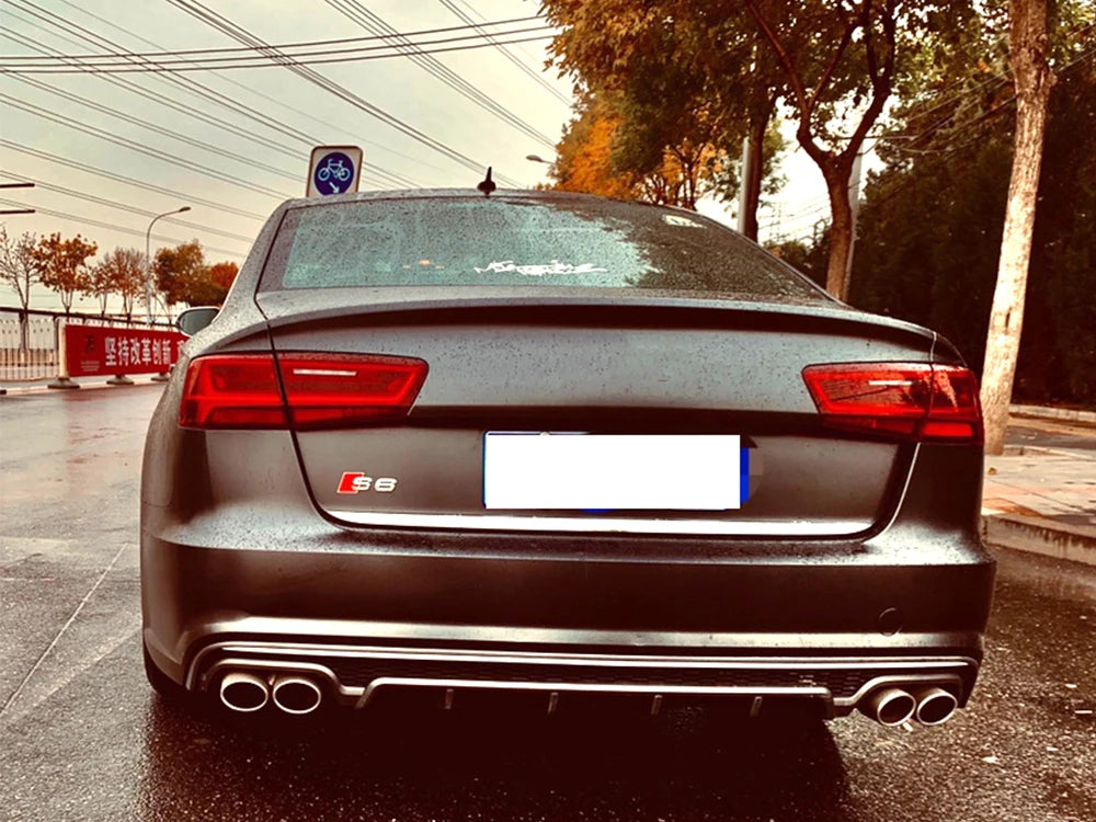💫ART.4583 Diffusore + Terminali di Scarico adatto per Audi A6 C7 2016-2018💫