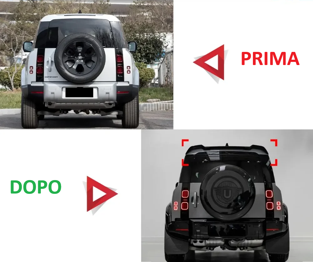💫ART.4749 Spoiler Tetto per Land Rover Defender L663 110 130 2019-2022💫