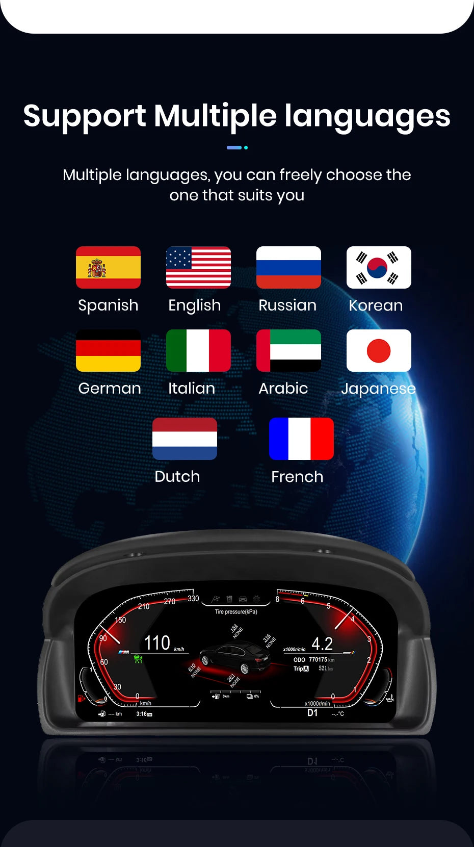 💫ART.4581 Cockpit Virtuale Digitale LCD per BMW X1 E84 2009 - 2015💫