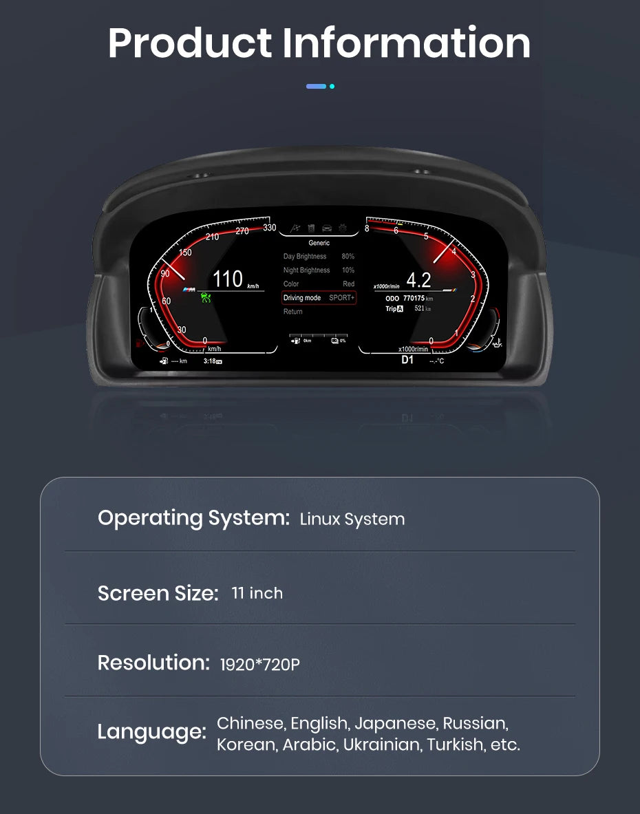 💫ART.4581 Cockpit Virtuale Digitale LCD per BMW X1 E84 2009 - 2015💫