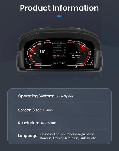 💫ART.4581 Cockpit Virtuale Digitale LCD per BMW X1 E84 2009 - 2015💫