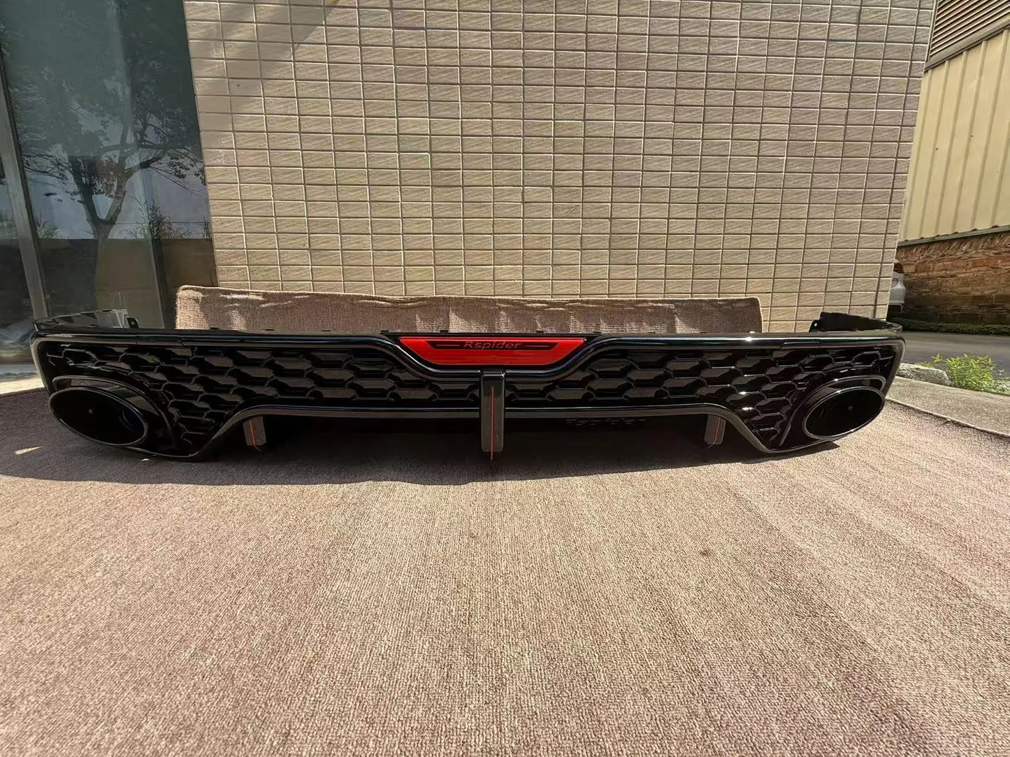 💥ART.3639 DIFFUSORE PARAURTI POSTERIORE E PUNTE DI SCARICO PER AUDI Q5 RSQ5-R💥