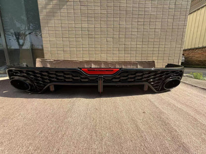 💥ART.3639 DIFFUSORE PARAURTI POSTERIORE E PUNTE DI SCARICO PER AUDI Q5 RSQ5-R💥