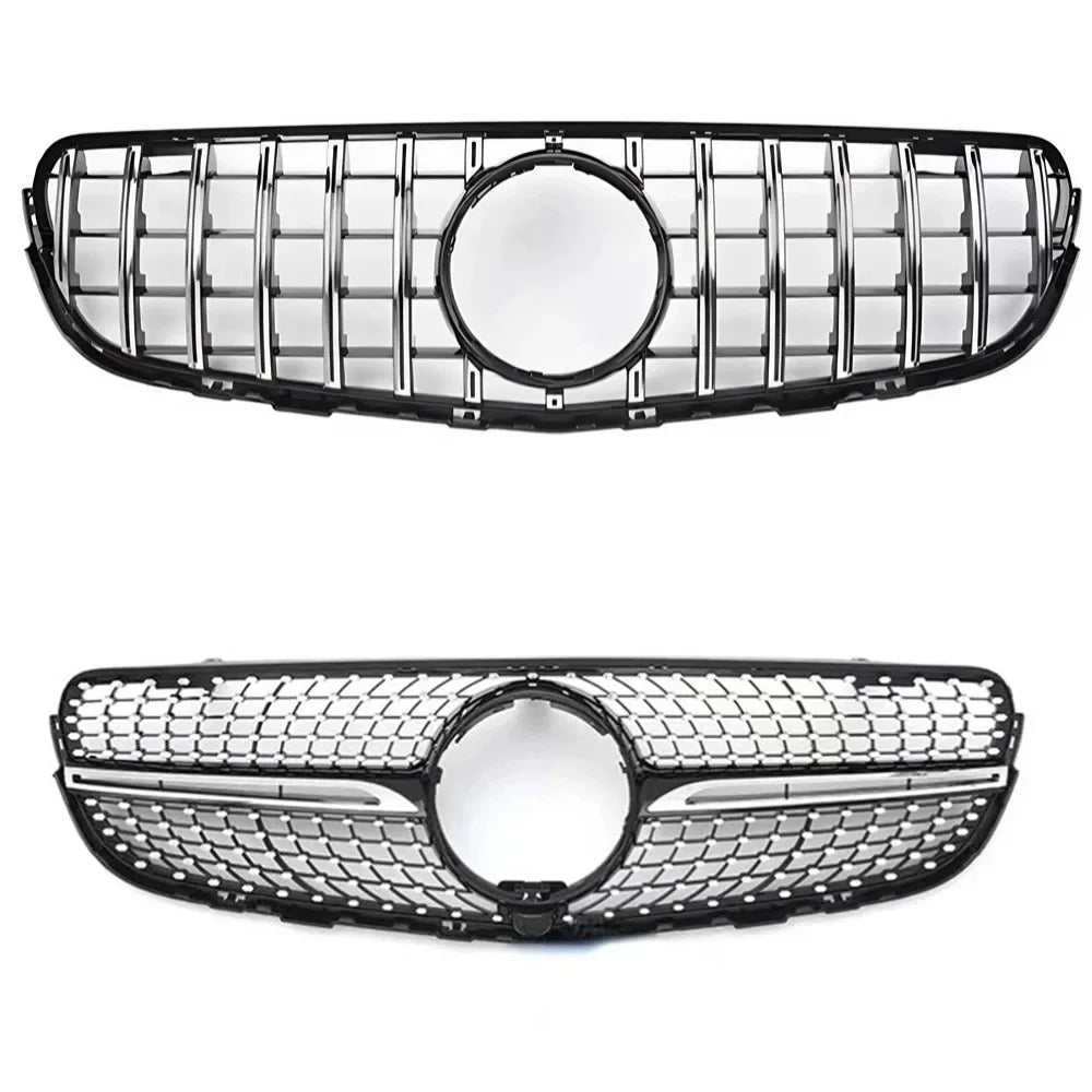 💫ART.5114 Griglia Anteriore Nera Lucida Stile Diamond GT Mercedes GLC 15-19💫