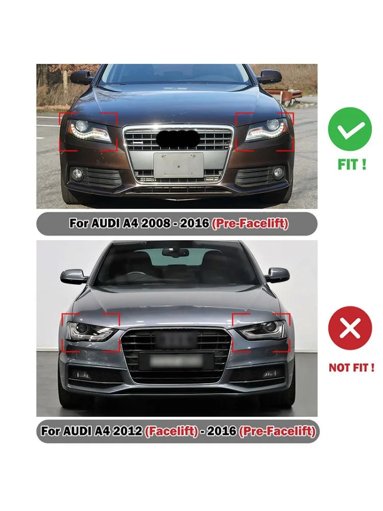 💫ART.8076 Griglia Sportiva Stile Quattro S4 RS4 per Audi A4 B8 2009-2012 💫