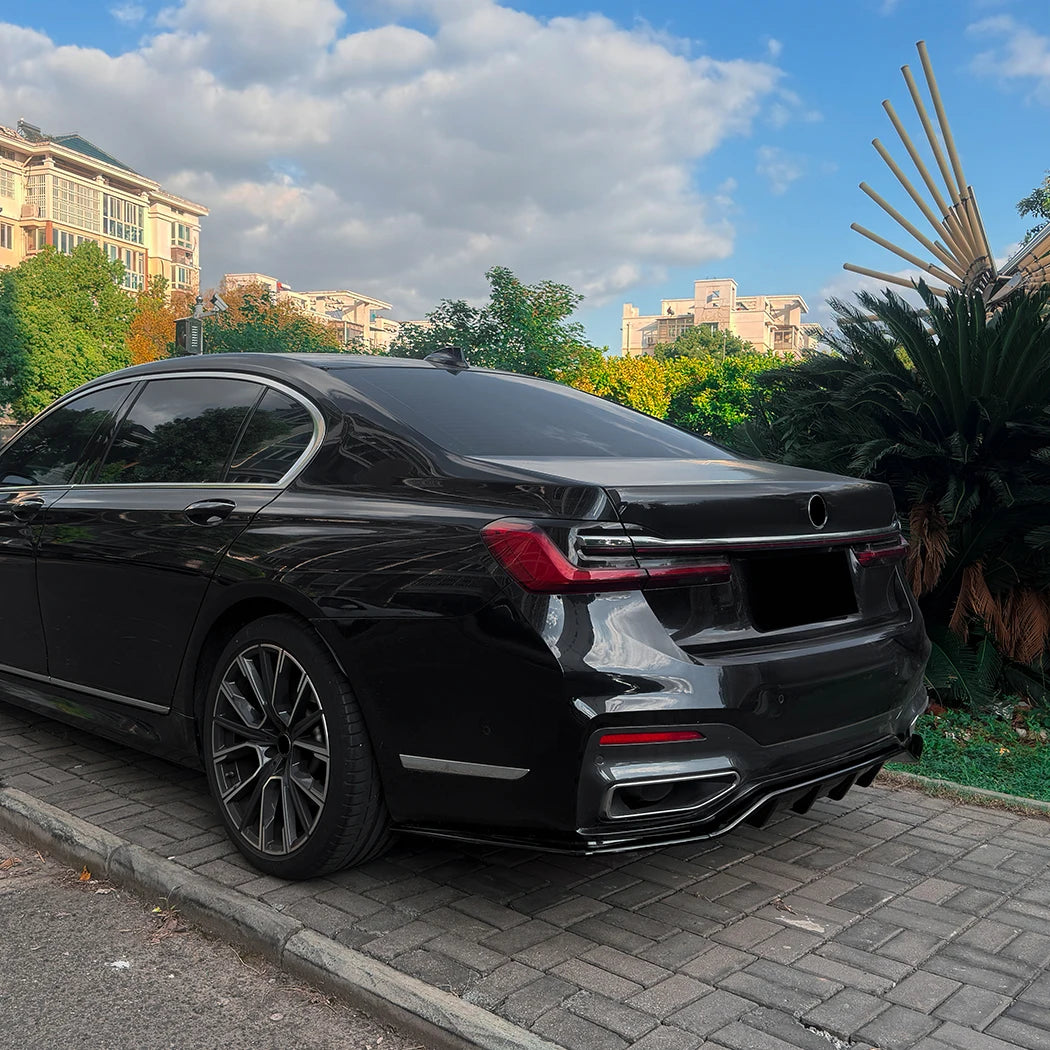 💫ART.8458 Diffusore Posteriore Nero Lucido per BMW Serie 7 G11 G12 M Sport 2019+💫