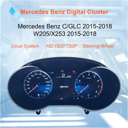 💫ART.5014 12.3" Virtual Cockpit LCD Per Mercedes Benz C/GLC 2015-2018💫