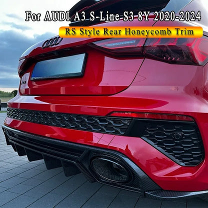 💫ART.4765 Striscia Decorativa per Paraurti Posteriore AUDI A3 S-Line 20-24💫