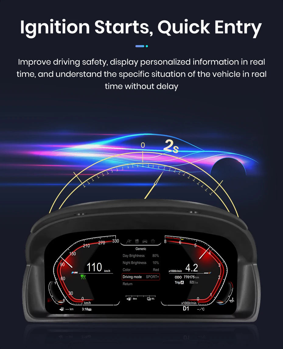 💫ART.4581 Cockpit Virtuale Digitale LCD per BMW X1 E84 2009 - 2015💫