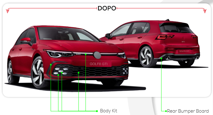 ✨BODYKIT SUITABLE FOR VW GOLF VIII GTI LOOK ✨