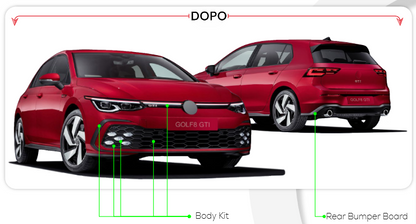 ✨BODYKIT SUITABLE FOR VW GOLF VIII GTI LOOK ✨