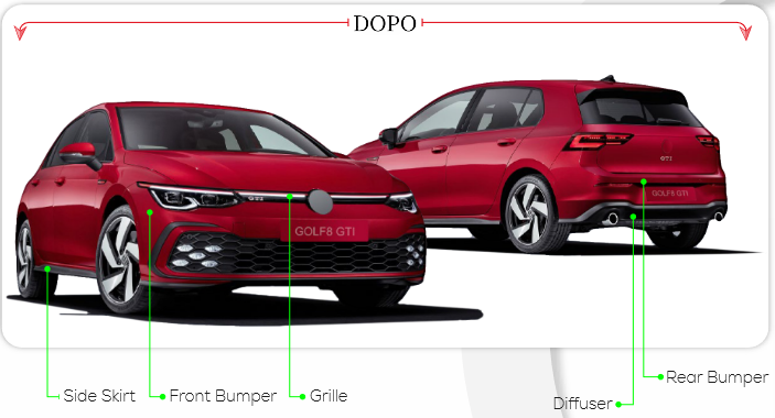 ✨BODYKIT SUITABLE FOR VW GOLF VIII GTI/GTD LOOK ✨