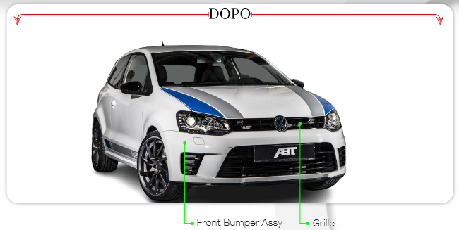 ✨PARAURTI ANTEREIORE ADATTO PER VW POLO 2010-2017 LOOK WRC R-CUP✨