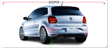 ✨FANALI POSTERIORE POLO 6R (ROSSO FUMO) ADATTI PER VW POLO 2010-2017✨