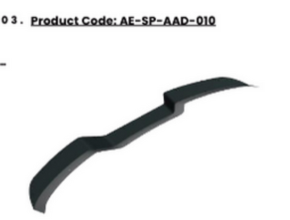 💫ART.2336 SPOILER RS3 8V SPORTBACK 2015 - 2016💫