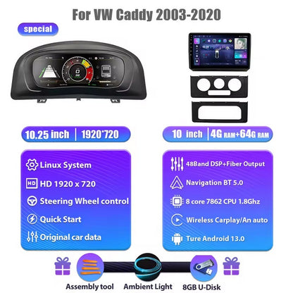💫ART.3431 Cockpit virtuale digitale LCD per VW Caddy 2003-2020💫