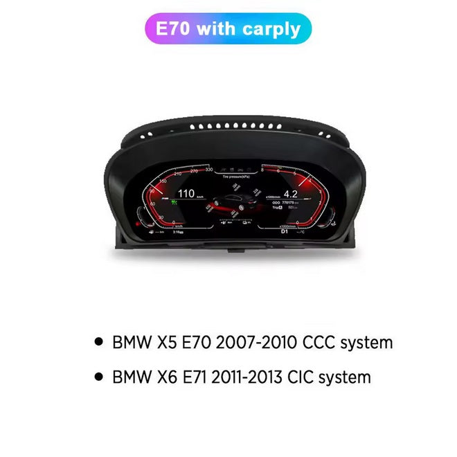 💫ART.3433 Linux Cockpit virtuale digitale LCD BMW X5 Series E70 E71 2006-2013💫