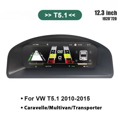 💫ART.3970 Cockpit digitale LCD per VW T5.1 2010-2015 Caravel le / Transporter💫