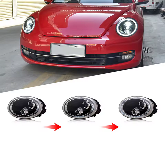 💫ART.8446 Fari Anteriori adatto per Volkswagen VW Beetle 2013-2019💫