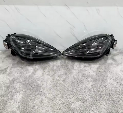 💫ART.4863 Fari Anteriori Linea Argento Fumé per Porsche Cayenne 9Y0 2019-2023💫