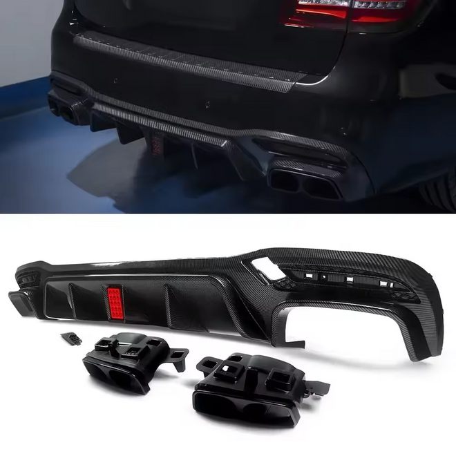 💫ART.4869 Diffusore Posteriore (Carbonio) Stile F1 per GLE / GLS / AMG 15-19💫