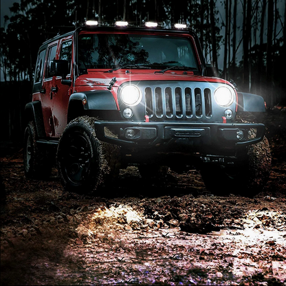 💫ART.5142 Fari Anteriori Rotondi per Jeep Wrangler / Lada Niva 4x4💫