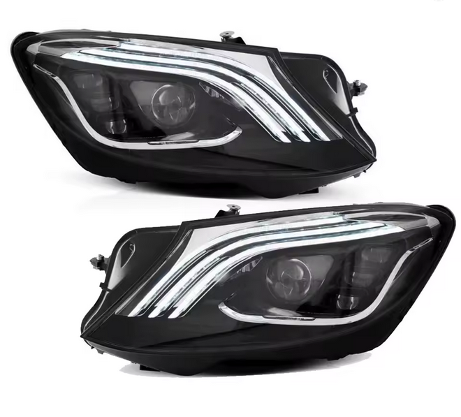 💫ART.4884 Fari Anteriori LED Doppio Fascio Lente per Benz Classe S 2014-2018💫