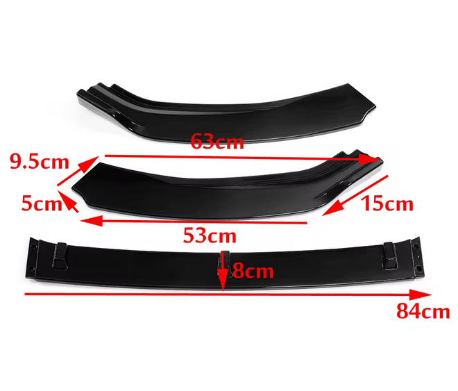 💫ART.5100 Splitter (3pezzi) Per VW Golf MK7 2014-2017💫