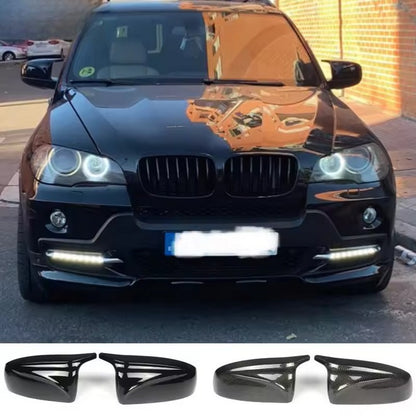 💫ART.5187 Copri Speccietti in Fibra di Carbonio Nero per BMW X5 X6 2008-2013💫