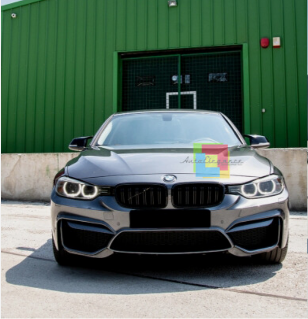 💫ART.5297 Paraurti Anteriore + Splitter per BMW F30-F31 Look M4 ABS💫