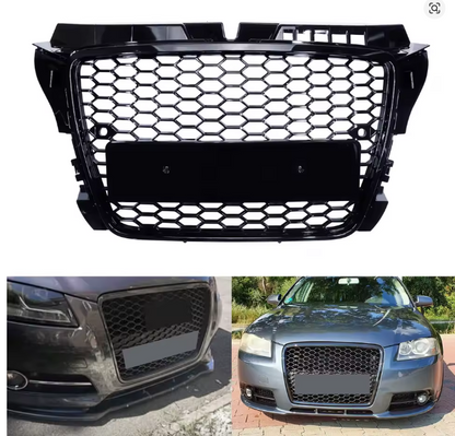 😍ART.5713 GRIGLIA SPORT GLOSSY BLACK ADATTO PER AUDI A3 (8P) 04.08-07.12😍