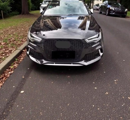 😍ART.5717 GRIGLIA SPORTIVA NERA LUCIDA PDC ADATTO PER AUDI A6 C7 14-18 😍