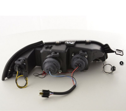 💫ART.6160 FARI ANTERIORI per FIAT PUNTO 1 93-99 OCCHI D'ANGELO CROMATI💫