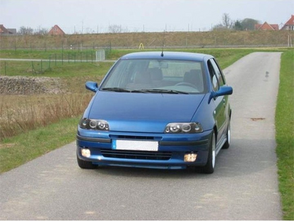 💫ART.6160 FARI ANTERIORI per FIAT PUNTO 1 93-99 OCCHI D'ANGELO CROMATI💫