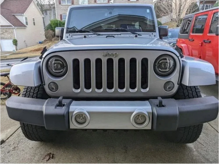 💫ART.6281 FARI OCCHI D'ANGELO LED NERI per JEEP WRANGLER 1996-2018💫