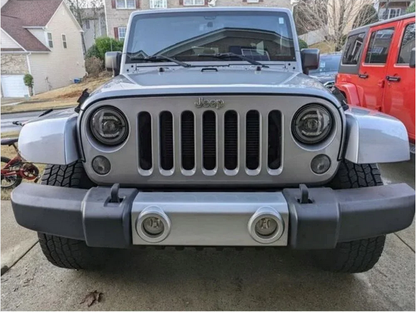 💫ART.6281 FARI OCCHI D'ANGELO LED NERI per JEEP WRANGLER 1996-2018💫