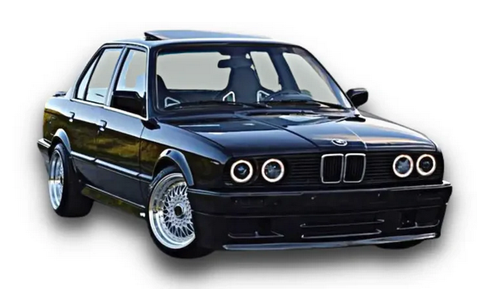 💫ART.6317 FARI 'OCCHI D'ANGELO' NERI per BMW E30 11.82-06.94💫
