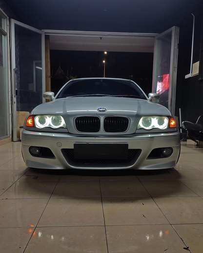 💫ART.6321 FARI 'OCCHI D'ANGELO' NERI per BMW E46 05.98-08.01 S/T💫