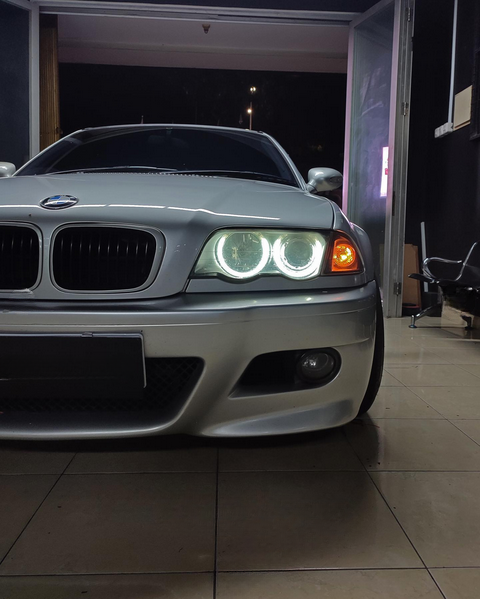 💫ART.6321 FARI 'OCCHI D'ANGELO' NERI per BMW E46 05.98-08.01 S/T💫