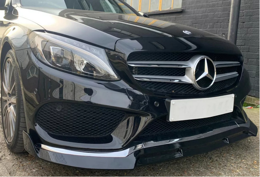 💫ART.6739 Splitter Anteriore per Mercedes Classe C 2014-2018 AMG Line Nero Lucido💫