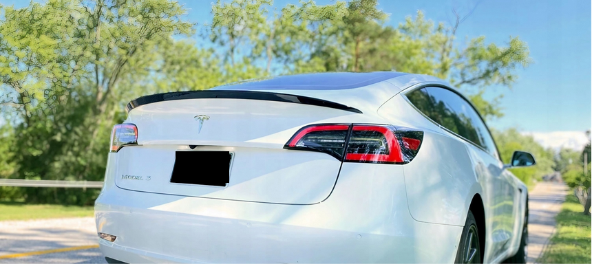 💫ART.6760 Spoiler Posteriore per Tesla Model 3 (2017-2022) Stile OEM Nero lucido💫