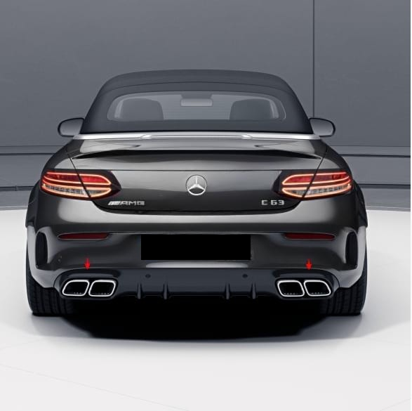 💫ART.7046 Diffusore + Terminali C63 AMG Facelift Look per Classe-C 15-21💫