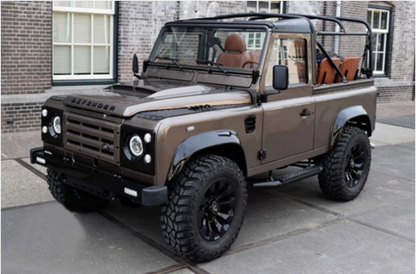 💫ART.7141 Pedane Laterali in Alluminio per Land Rover Defender (90) (1990-2016)💫