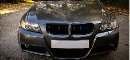 💫ART.7376 GRIGLIA SPORTIVA TRICOLORE DOPPIA BARRA per BMW E90 / E91 LCI 09-11💫