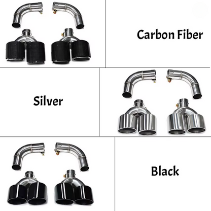💫ART.8109 Terminali di Scarico Fibra di Carbonio per Audi Q5 2021-2023 SQ5💫