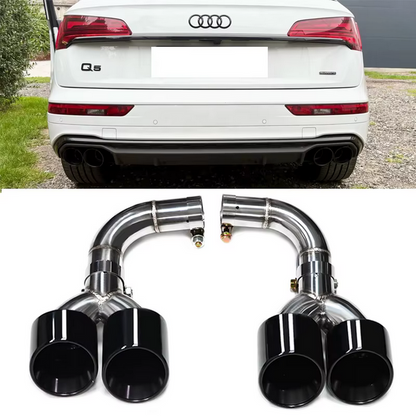 💫ART.8111 Terminali di Scarico Nero per Audi Q5 2021-2023 SQ5💫