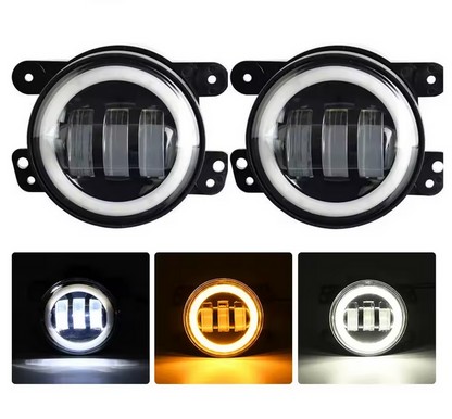 💫ART.8302 Fari Anteriori "Angel Eyes" FULL FULL LED per Jeep Wrangler JK TJ CJ 💫